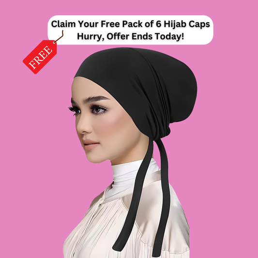 Premium Breathable Hijab Cap with Adjustable Straps | 🧕 حجاب کیپ